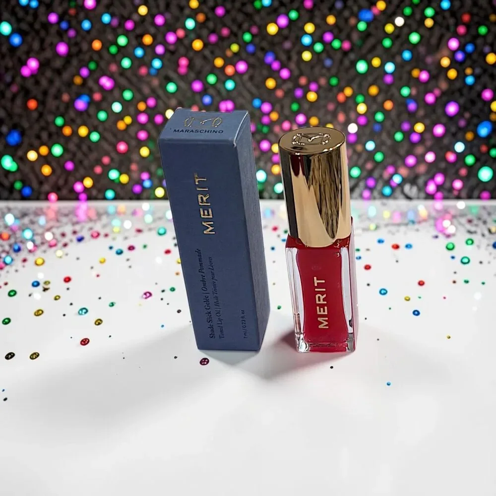 MERIT Shade Slick Gelée Tinted Lip Oil in MARASCHINO 0.23 oz full size NIB